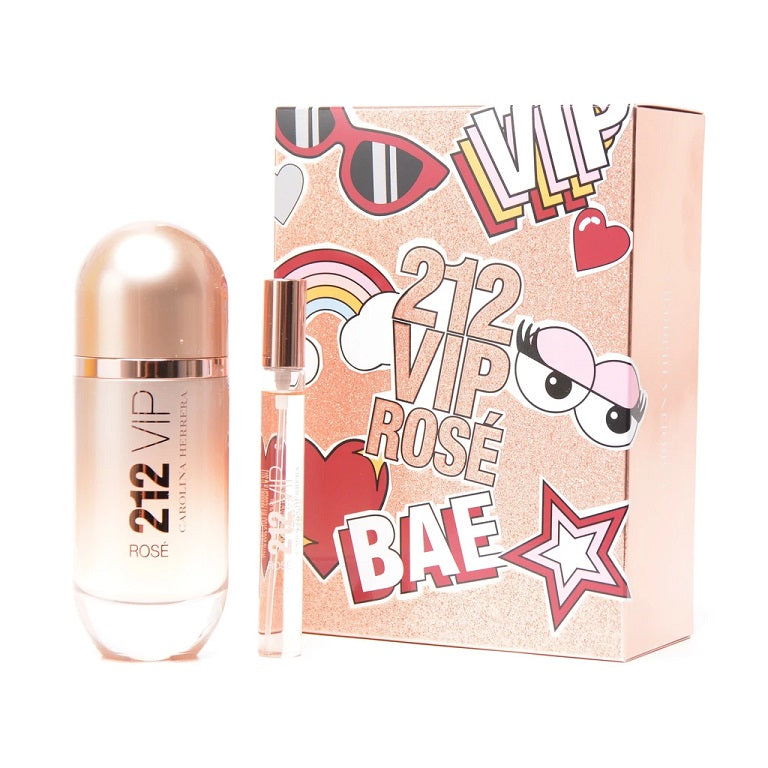Carolina Herrera 212 VIP Rose Women 2 Pcs Set (2.7oz edp sp,10ml edp sp)