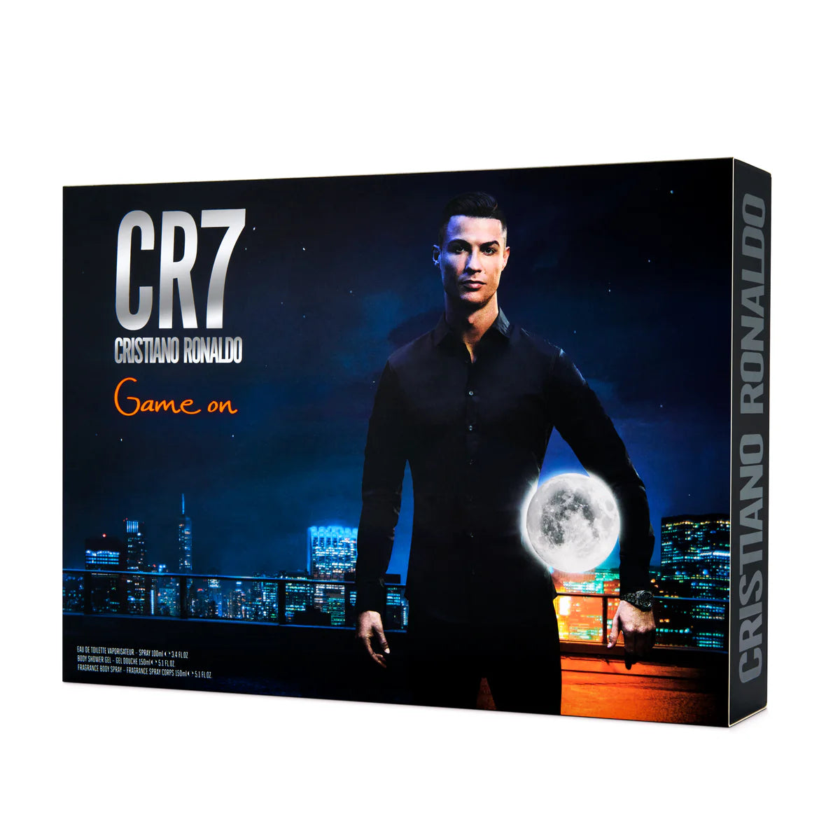 CR7 Cristiano Ronaldo Game On Men's 3Pcs Set 3.4oz EDT Spray + 5.1oz Shower Gel+5.1oz Body Spray