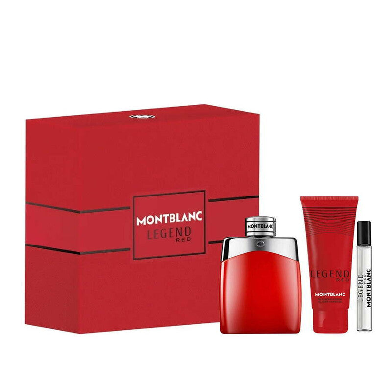 Montblanc Legend Red (M)(H/B)3 PC SET(3.3oz edp sp,3.3oz Shower Gel,7.5ml edp sp)