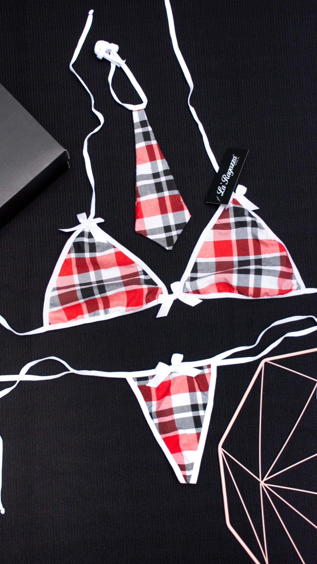 "COSTUME UNIFORM THREE PIECES TOP- PANTY-TIE" 15305