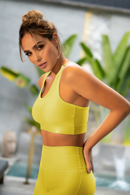Conjunto deportivo estampado de 2 piezas: Top y leggings 373