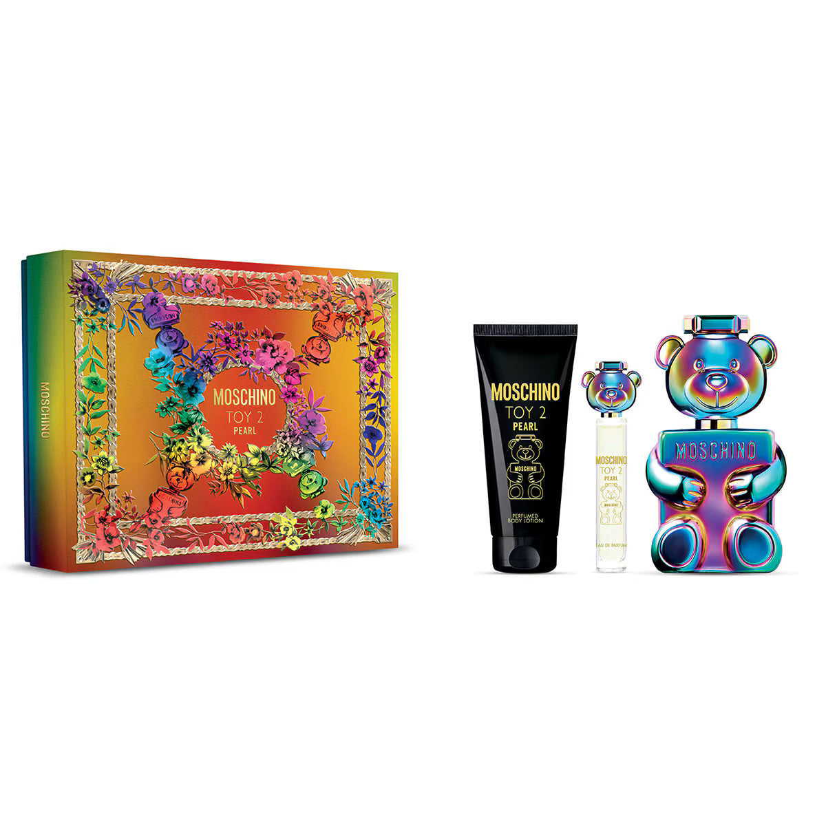 Moschino Toy 2  Pearl Unisex 3PC SET(3.4 edp sp,3.4oz Body Lotion,10ml mini sp)