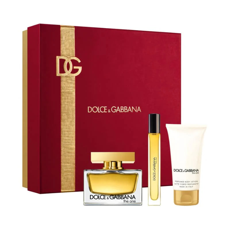Dolce & Gabbana The One 3Pcs Women Set 2.5 oz EDP Spray 1.6oz Body Lotion 10 ml EDP Spray
