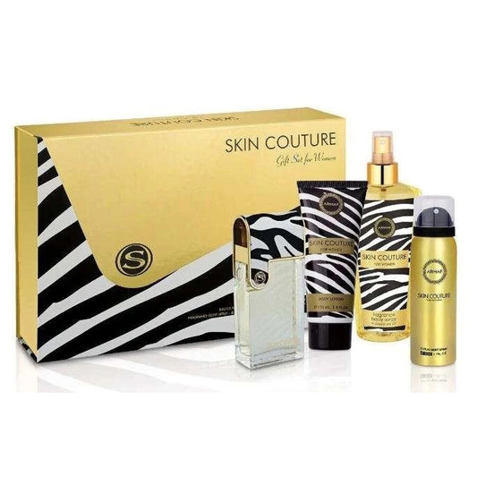 Armaf Skin Couture Gift Set W 4Pcs Set (3,4oz EDP Spray-8.4 oz Fragrance Body Spray 3.4 oz Body lotion 1.7 oz Perfume Body Spray )