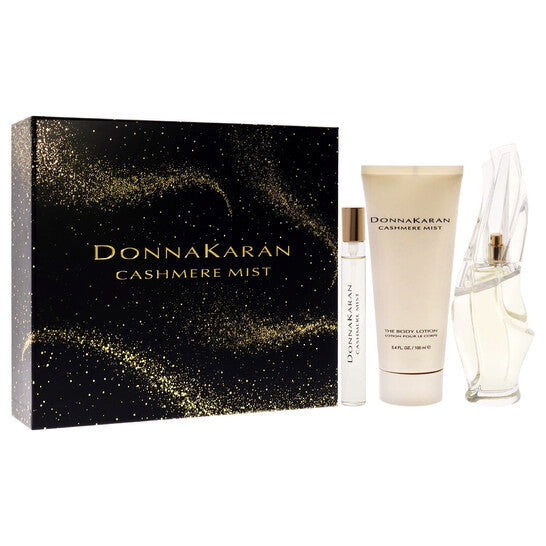 Donna Karan Cashmere Mist Women 3Pcs Set 3,4oz EDP Spray  + 3,4oz Body Lotion+ 10ml EDP Spray