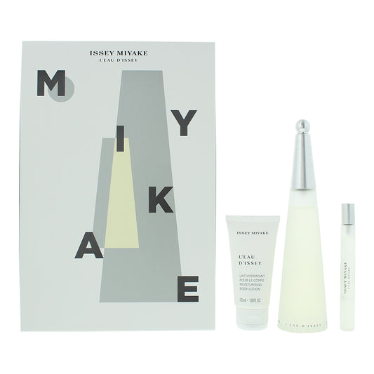 ISSEY MIYAKE L'eau d'Issey Women 3PC SET(3.3oz edt sp,1.6oz Body Lotion,10ML edt sp)