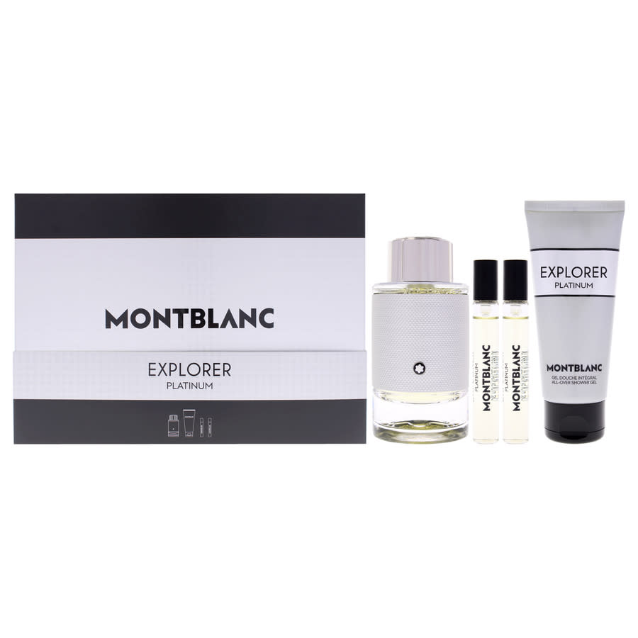 Montblanc Explorer Platinum 4Pcs Set 3.3oz EDP Spray + 3.3oz Sower Gel 2x7.5ml EDP Spray