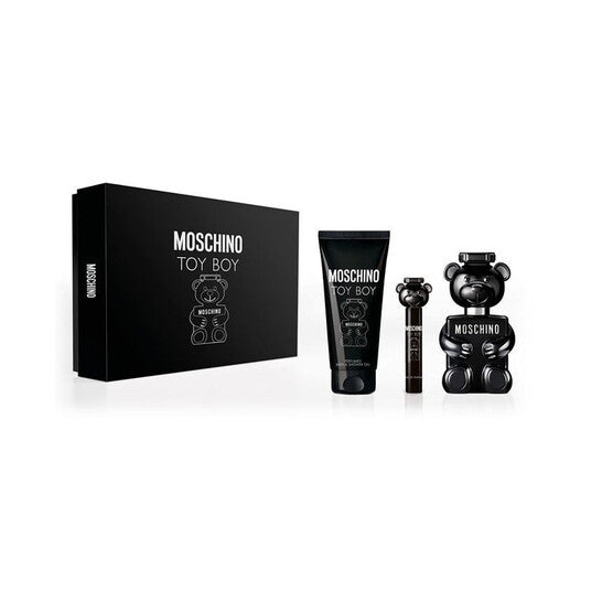 Moschino Toy Boy Men 3Pcs 3.4oz Set EDP Spray+ 3.4oz Body Gel + 0.3oz EDP Travel Spray
