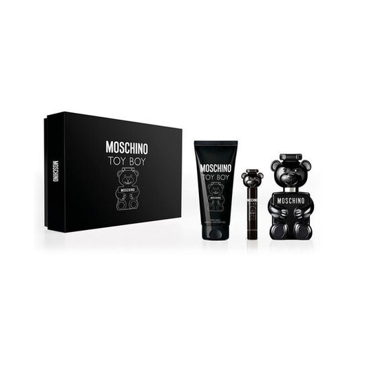 Moschino Toy Boy Men 3Pcs 3.4oz Set EDP Spray+ 3.4oz Body Gel + 0.3oz EDP Travel Spray