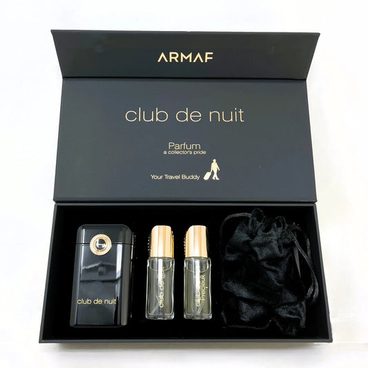 Armaf Club de Nuit Parfum Travel Buddy Set 12ml EDP Spray PRECIEUX + 12ml EDP + AND LUXURY CASE & POUCH