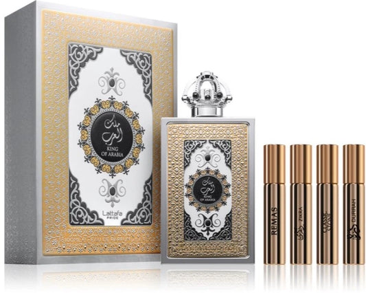 Lattafa Pride King of Arabia Men 3.4oz EDP Spray (4x5ml Samples)