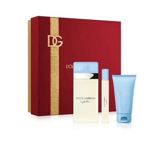 Dolce & Gabbana Ligtht Blue Women 3Pcs Set 3.3oz EDT Spray+1.7oz Body Cream+ 10ml EDT Spray